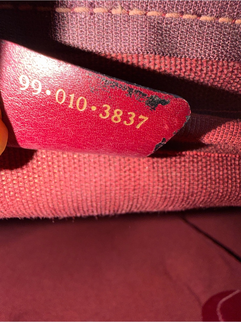 Gucci Interlocking G Navy and Burgundy Travel Duffel with Leather Trim - Picture 9 of 10